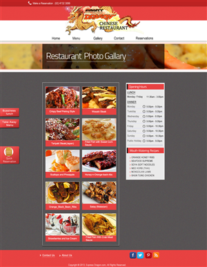 Web Design by Da Miracle for Express Dragon Chinese Restaurant | Design: #1851260