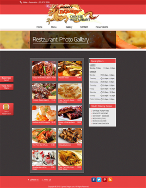 Web Design by Da Miracle for Express Dragon Chinese Restaurant | Design: #1857464