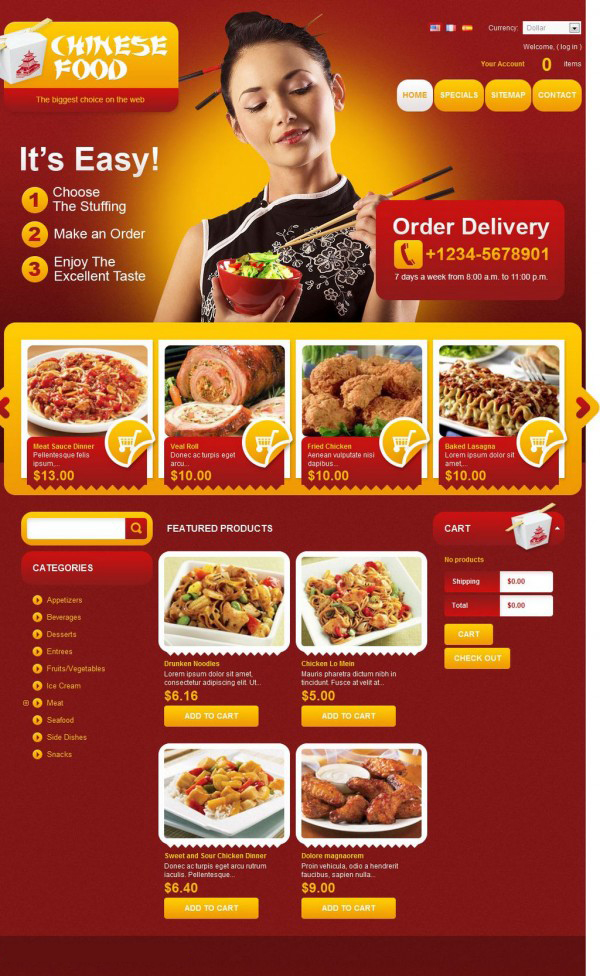 Web Design by TheRCM24 for Express Dragon Chinese Restaurant | Design #1750966