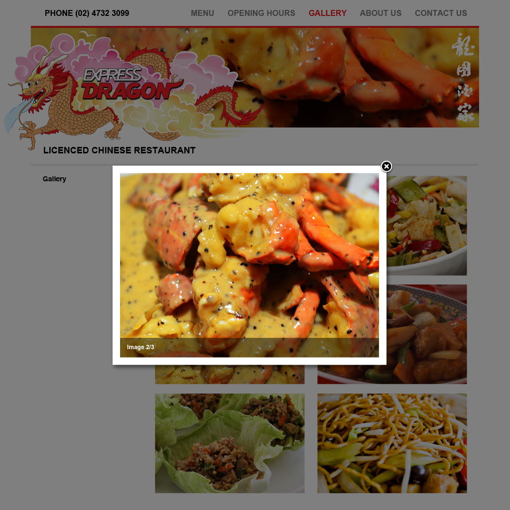 Web Design by LizaM for Express Dragon Chinese Restaurant | Design #1784949