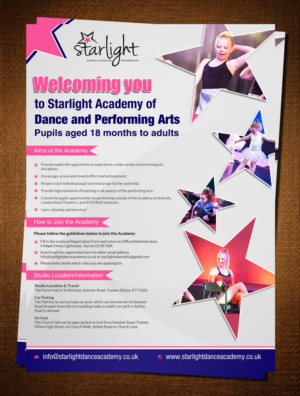 Flyer-Design von creative.bugs für Starlight Dance Academy | Design #6755397
