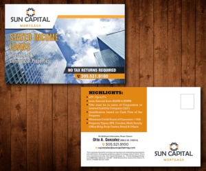 Postcard Design by Designers Hub for Sun Capital Mortgage, Inc. | Design: #6823612