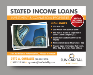 Postcard Design by rkailas for Sun Capital Mortgage, Inc. | Design: #6833850