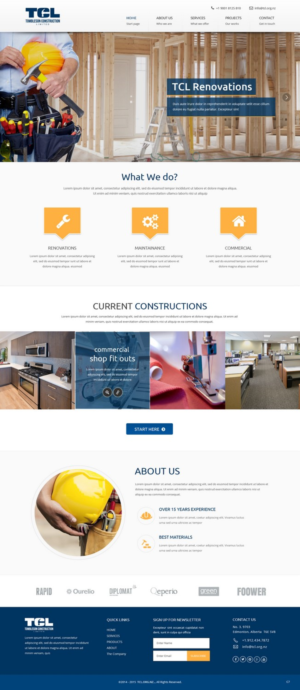 Diseño Web por pb para Tombleson Construction LTD | Diseño: #6760798