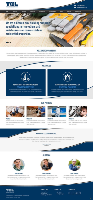Diseño Web por pb para Tombleson Construction LTD | Diseño: #6768160