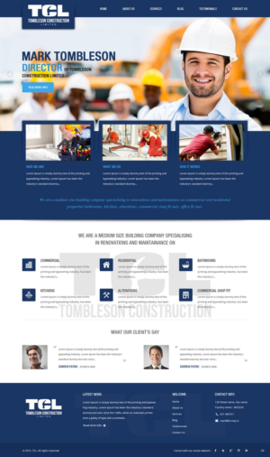 Diseño Web por pb para Tombleson Construction LTD | Diseño: #6768163