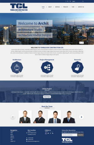 Web Design by Logo Xtudio for Tombleson Construction LTD | Design: #6764860