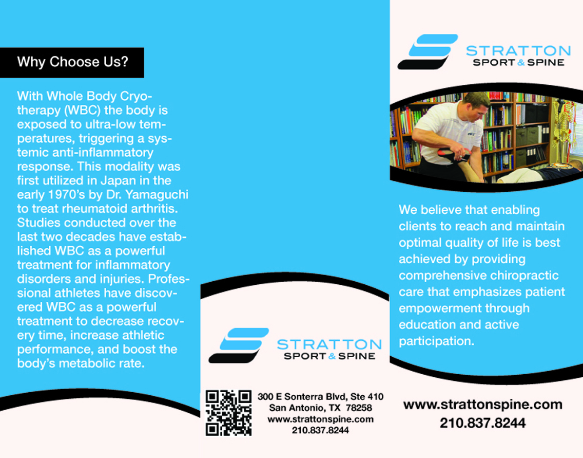 Diseño de Brochure por SarahVGraphicD para Stratton Sport & Spine | Diseño #1762783