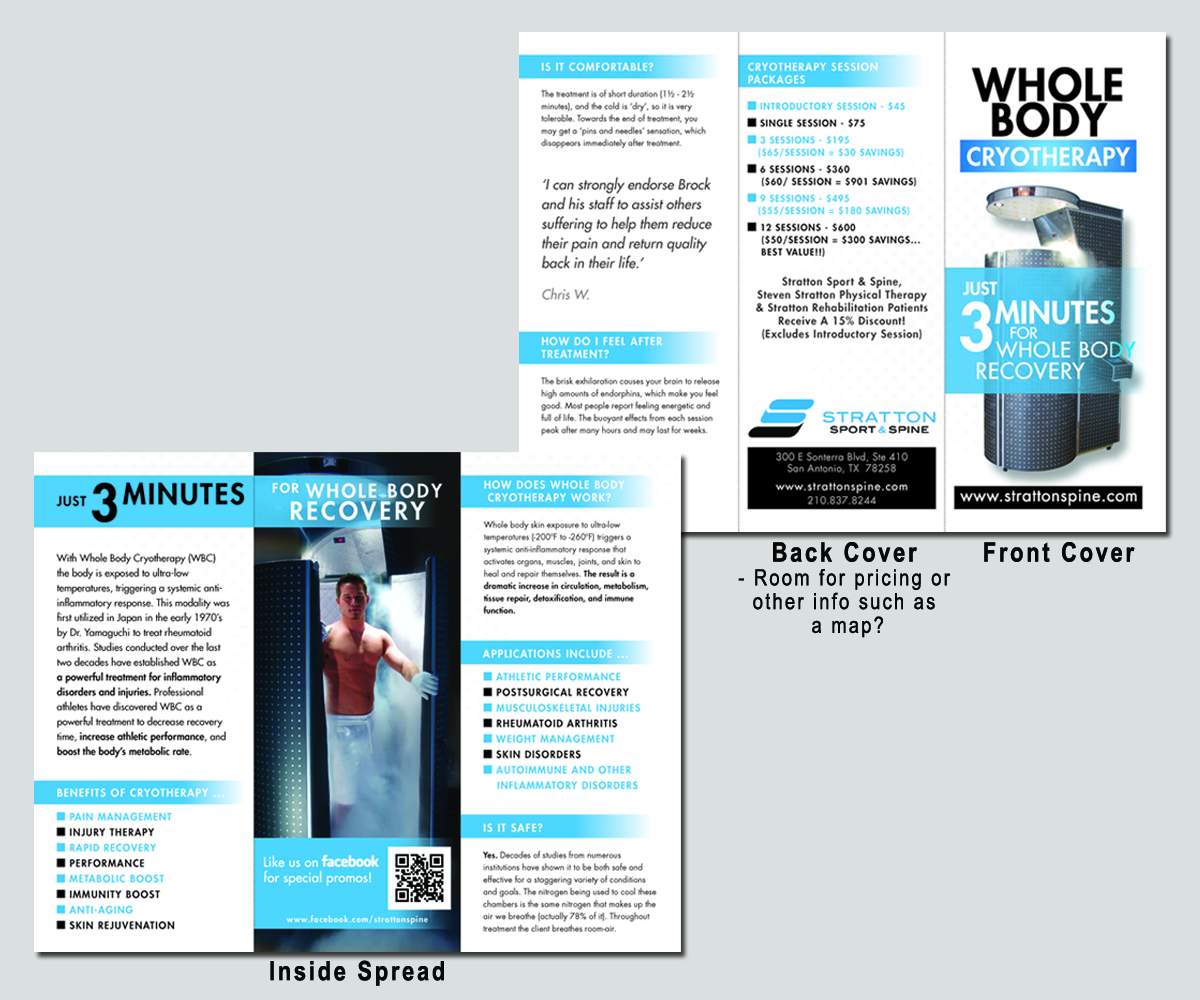 Brochure Design by Alison for Stratton Sport & Spine | Design #1782260