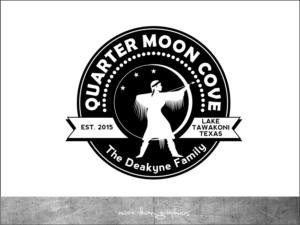 Quarter Moon Cove; The Deakyne Family; Established 2015; Lake Tawakoni, Texas | Design de Logo par vladst2004