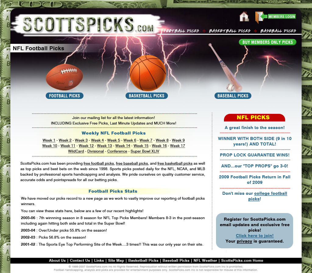 Web Design by BrandOne for ScottsPicks.com | Design #11791
