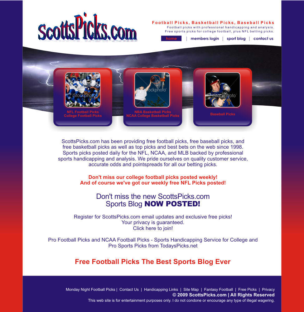 Web Design par SiddKidd pour ScottsPicks.com | Design #11842