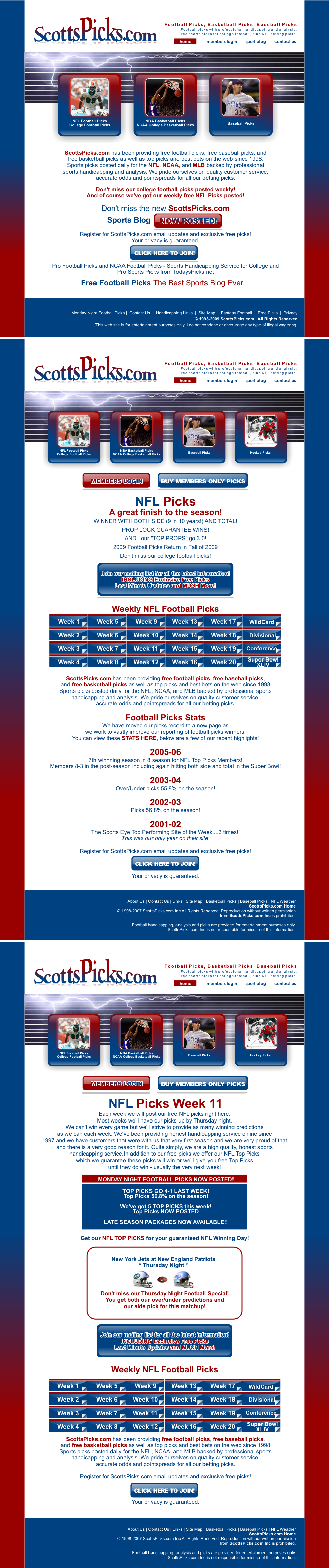 Web Design by SiddKidd for ScottsPicks.com | Design #12063