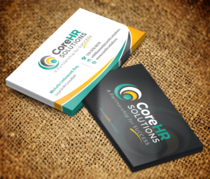 Business Card Design by Sarmishtha Chattopadhyay_loginchange for CoreHR Solutions | Design: #6769049