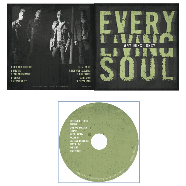 CD Cover Design by Nerd Girl by Cara for Every Living Soul | Design #1758010