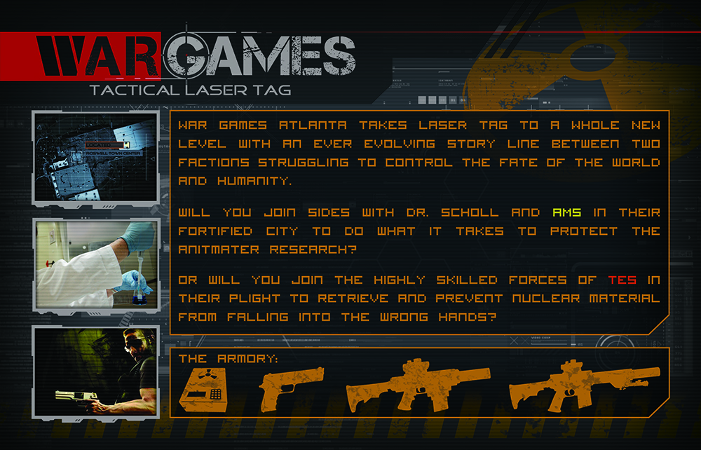 Design de Brochure par RockinMonkey pour War Games Atlanta | Design #1769594