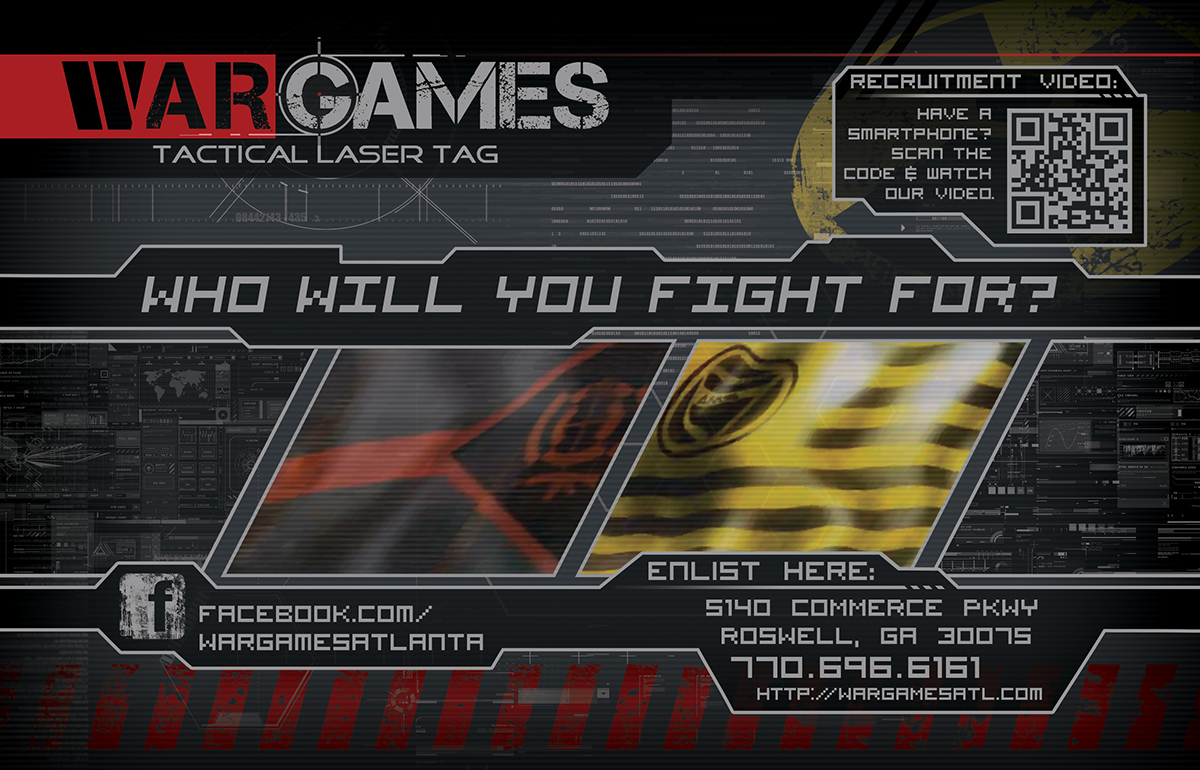 Design de Brochure par RockinMonkey pour War Games Atlanta | Design #1773408