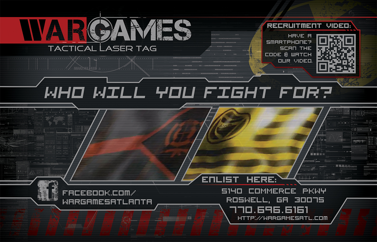 Design de Brochure par RockinMonkey pour War Games Atlanta | Design #1776951