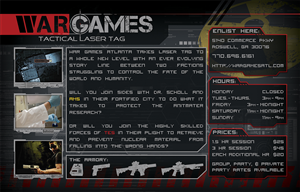 Design de Brochure par RockinMonkey pour War Games Atlanta | Design : #1776953