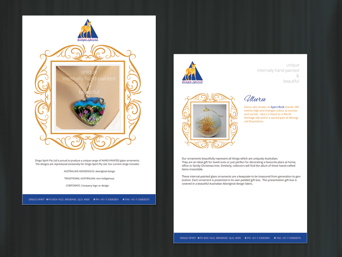 Brochure Design by roopaljain for Dingo Spirit Pty Ltd | Design #1814253