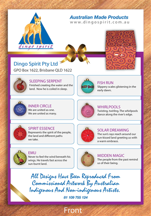 Brochure Design by Sbss for Dingo Spirit Pty Ltd | Design: #1809819