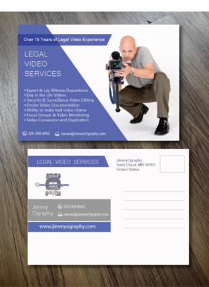 Legal Postcard for JimmyOgraphy Video Services | Postcard Design by alex989