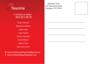 Design de Carte Postale par Jackie Morrison pour Texoma Premier Properties | Design : #6802404