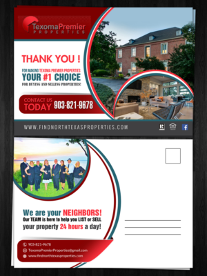 Design de Carte Postale par debdesign pour Texoma Premier Properties | Design : #6798294