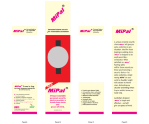 MiPal is a personal wearable alarm. I need a blister pack graphic design | Verpackungs-Design von Sajal Samaddar