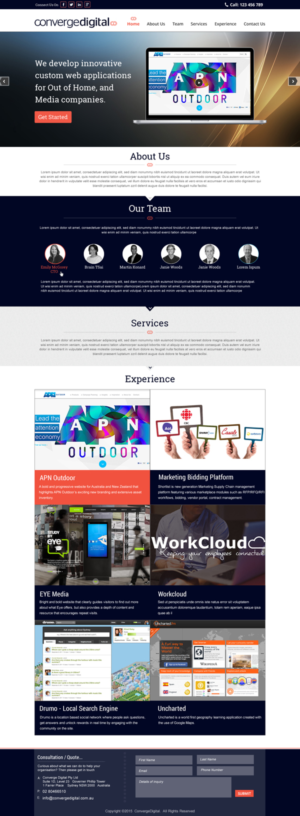Web Design by harmi_199 for Converge Digital | Design: #6826519