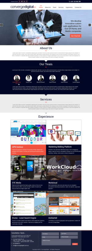 Web Design by harmi_199 for Converge Digital | Design: #6826520
