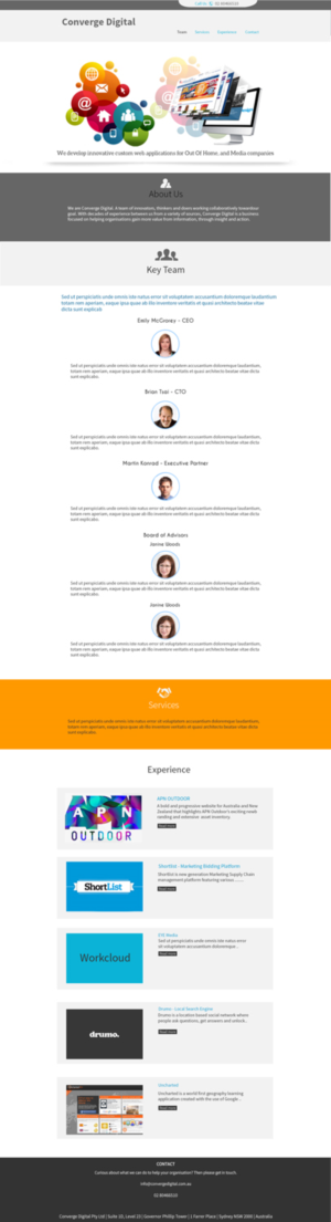 Web Design by ElephantDesign for Converge Digital | Design: #6839434