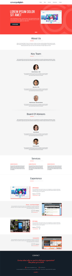 Web Design by creativeideas83 for Converge Digital | Design #6800320