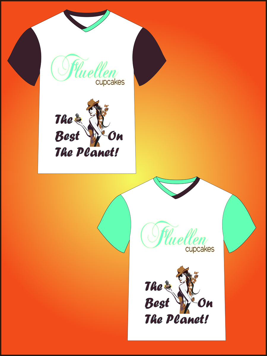 T-shirt Design by Faizan Ahmed for Fluellen Cupcakes | Design #1788779