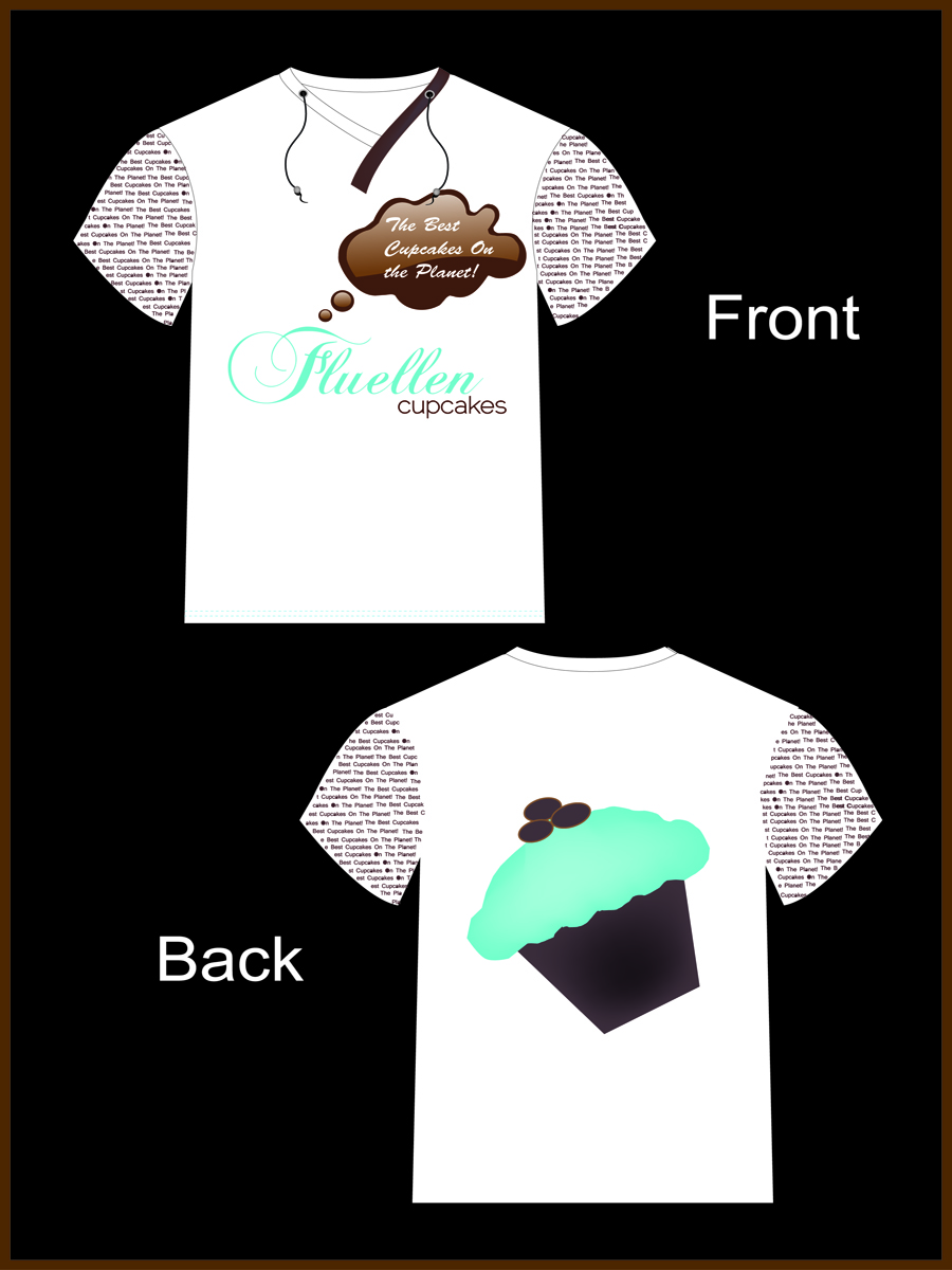 T-shirt Design by Faizan Ahmed for Fluellen Cupcakes | Design #1791294