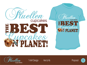 T-shirt Design by creamedia.com.ve for Fluellen Cupcakes | Design: #1761012