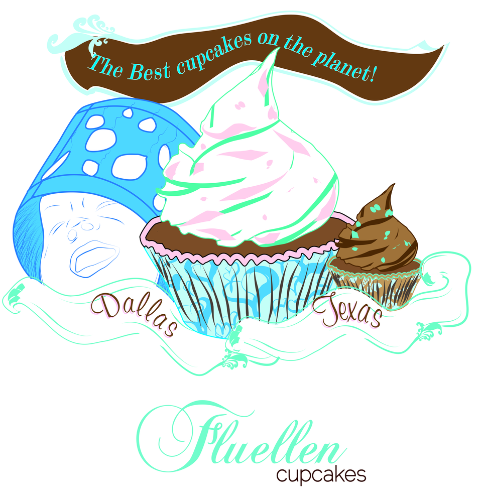 Diseño de Camiseta por -SLACKER- para Fluellen Cupcakes | Diseño #1756086