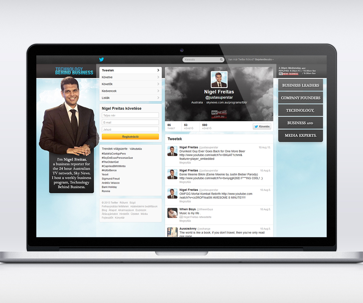 Diseño de Twitter por Adam Daniel S. para Nigel Freitas | Diseño #1771108