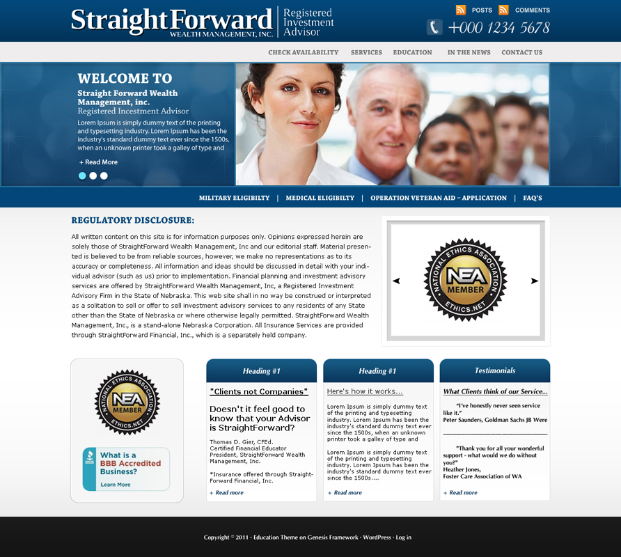 Wordpress Design by Kreative Ideaz for this project | Design #361620