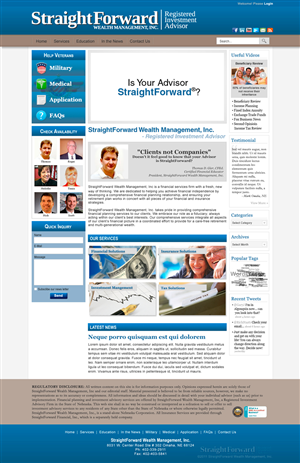 Wordpress Design Investment Advisor Site