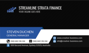 Design de Carte de Visite par James pour Streamline Strata Finance Pty Limited | Design : #6792011
