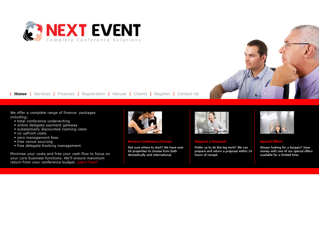Diseño Web por Khaleelullah Chemnad para Next Event | Diseño #11038