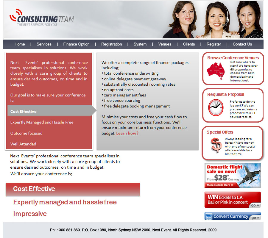 Web Design par Radiance pour Next Event | Design #11047