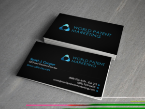 Business Card Design by Creations Box 2015 for Desa Industries, Inc. D/B/A World Patent Marketing | Design: #6803809