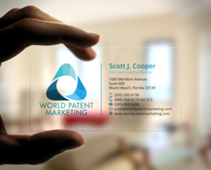 Design de Carte de Visite par HSYDESIGNER pour Desa Industries, Inc. D/B/A World Patent Marketing | Design : #6813989