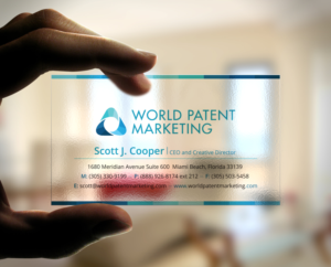 Design de Carte de Visite par HSYDESIGNER pour Desa Industries, Inc. D/B/A World Patent Marketing | Design : #6814312