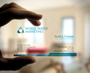 Design de Carte de Visite par HSYDESIGNER pour Desa Industries, Inc. D/B/A World Patent Marketing | Design : #6817584