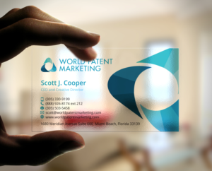 Design de Carte de Visite par HSYDESIGNER pour Desa Industries, Inc. D/B/A World Patent Marketing | Design : #6817589