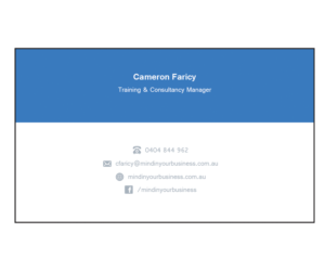 Business Card Design by glam246 for Mind in your business | Design: #6827482