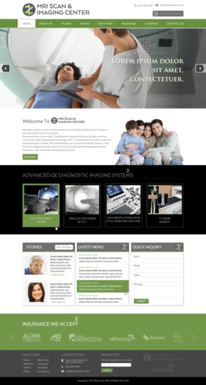 Diseño Web por Sbss para MRI Scan Center | Diseño: #7402925